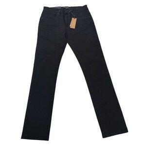 Kenneth Cole New York Slim Fit Mens Black Denim Jeans Straight Leg Cotton 30x32.